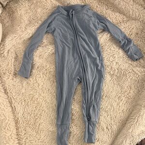 Soft blue baby zippy from Little Sleepies, size 0-3 months